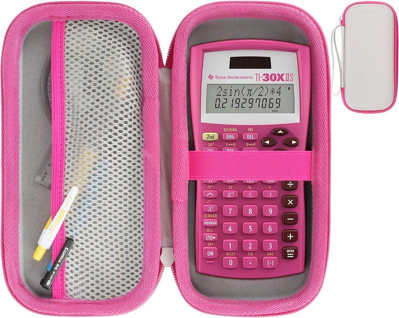 RIYADAone Hard Case Replacement for Texas Instruments TI-30XIIS TI-30XS TI-30Xa TI-36X Pro Scientific Calculator Case Only (Pink + Off White Case) - Image 1